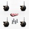 Service Caster 2'' Antique Metal Hood Twin Caster Locking Nylon Wheels Grip Neck Stem, 4PK SCC-GN02S50D-NYS-WA-B-4 - alternate 3